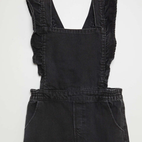 Salopette robe en jean avec volants