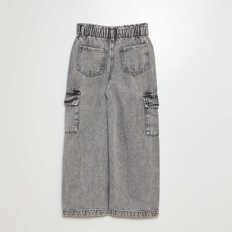 Jean large taille élastique
