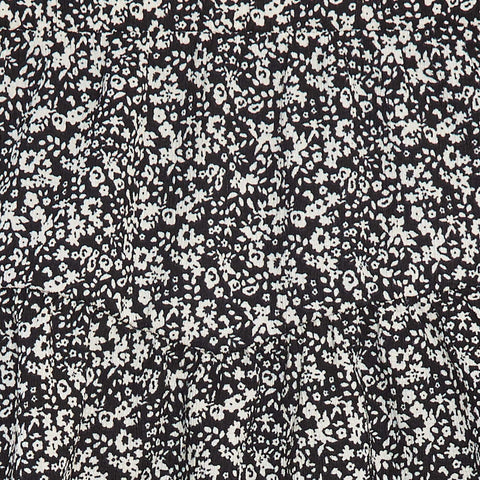 Jupe courte évasée à fleurs