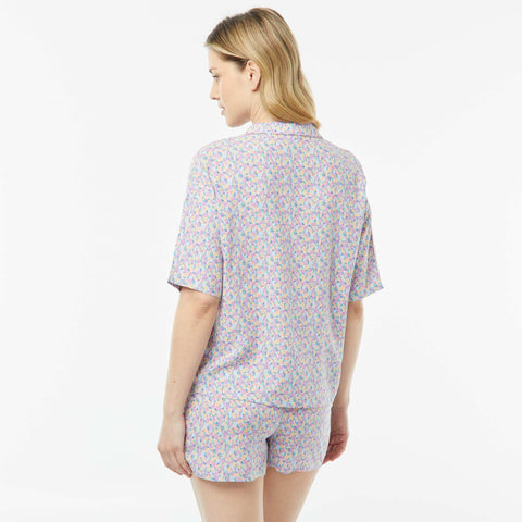 Pyjama short 2 pièces - chemisier + pantalon imprimé