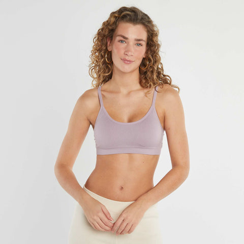 Lot de 2 brassières côtelés