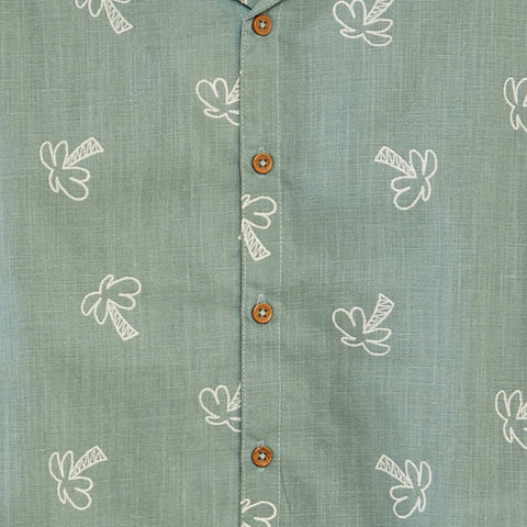 Chemise à manches courtes et col pyjama avec imprimé