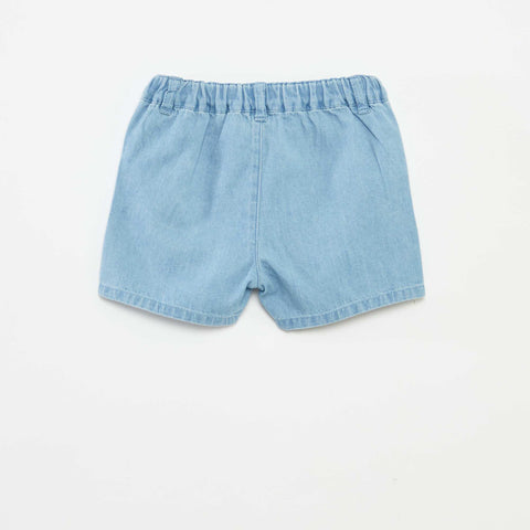 Bermuda en denim avec taille ajustable