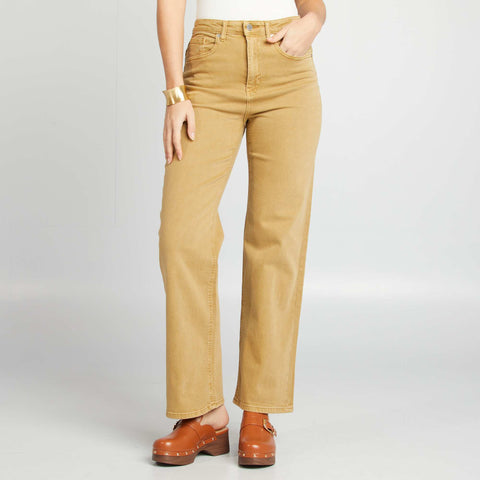 Pantalon straight en coton stretch
