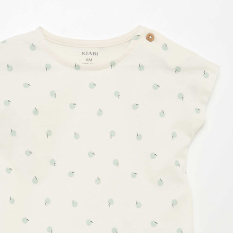 Ensemble imprimé t-shirt + short - 2 pièces