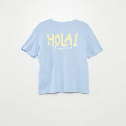 T-shirt imprimé recto/verso manches courtes