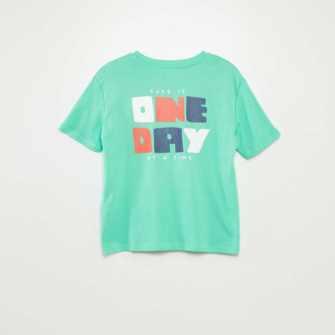 T-shirt imprimé recto/verso manches courtes