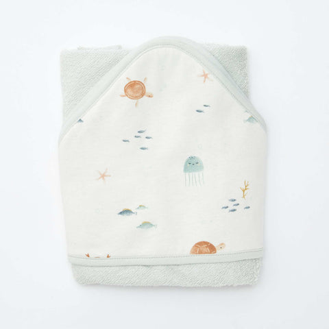 Cape de bain en éponge à motif