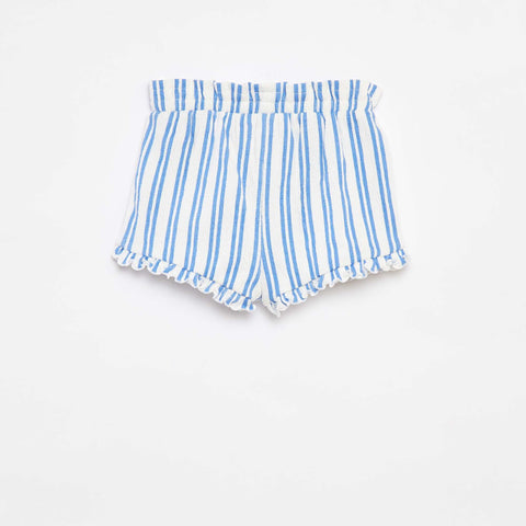 Short avec volants et imprimé