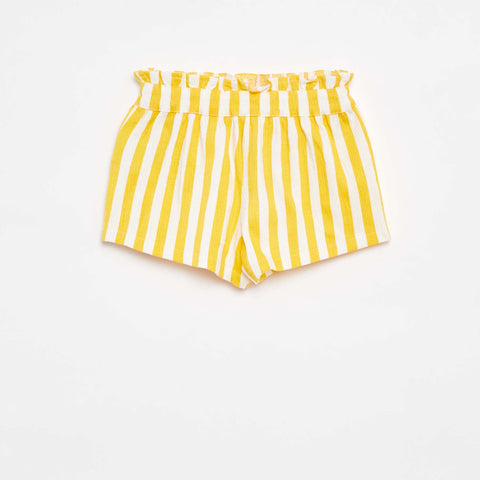 Short rayé en maille texturée