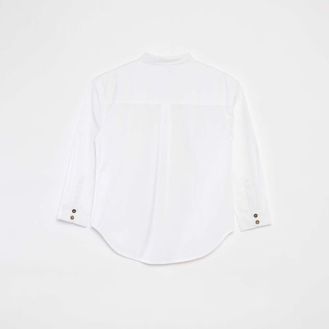 Chemise à manches longues en popeline
