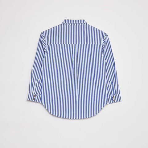Chemise à manches longues en popeline