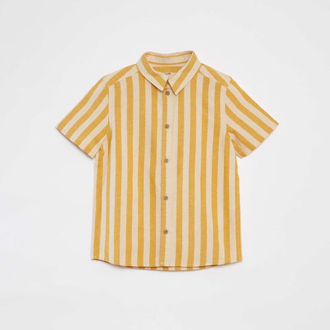 Chemise rayée à manches courtes