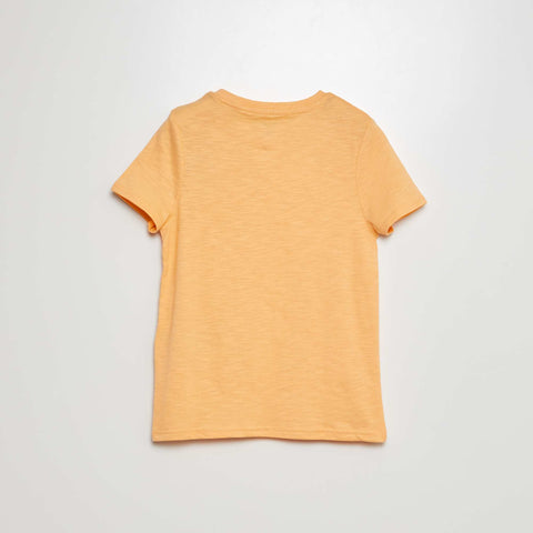 T-shirt col tunisien manches courtes