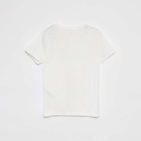 T-shirt col tunisien manches courtes