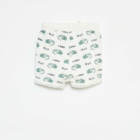 Short en french terry imprimé