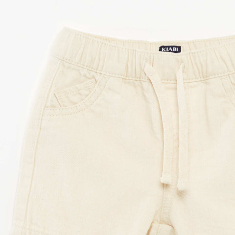 Short uni avec cordons de serrage