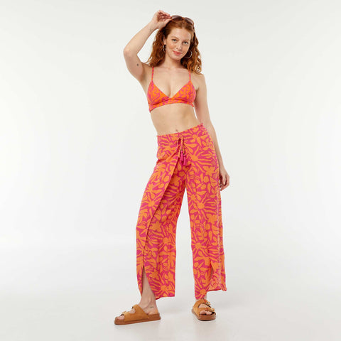 Soutien-gorge de bain triangle imprimé feuillage