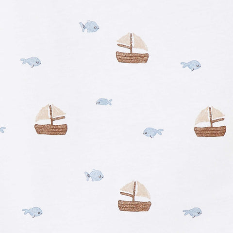 Tee-shirt manches courtes à motifs avec ouverture épaule
