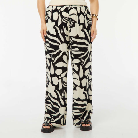 Pantalon large en maille crêpée