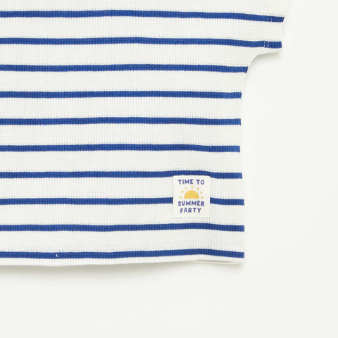 T-shirt en maille gaufrée avec imprimé