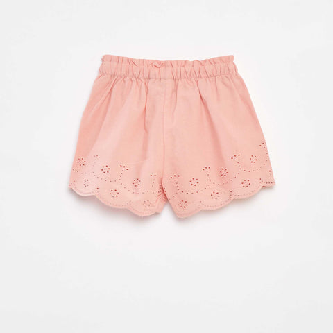 Short en voile de coton avec broderie anglaise 'Disney'