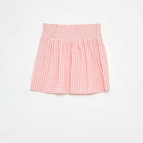 Jupe courte avec taille élastiquée