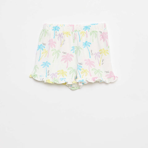 Lot de 2 shorts volantés