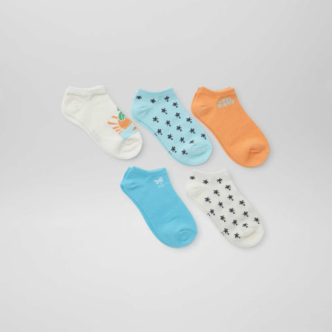 Lot de chaussettes invisibles imprimées
