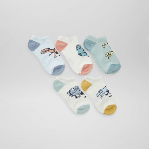 Lot de chaussettes invisibles imprimées