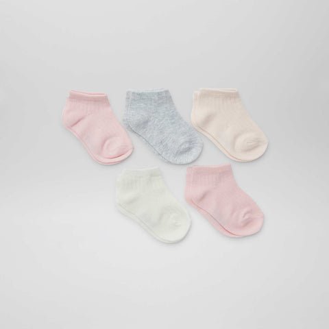 Lot de 5 paires de chaussettes invisibles
