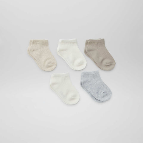 Lot de 5 paires de chaussettes invisibles