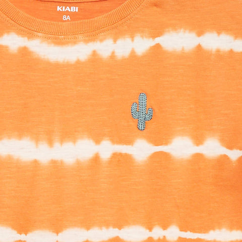 Tee-shirt avec rayures tie and dye
