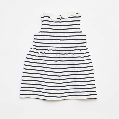 Robe sans manches en maille froissée avec motif