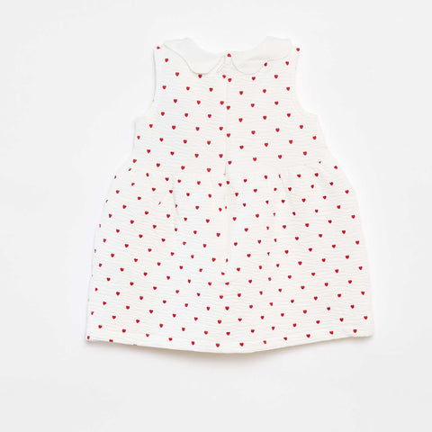 Robe sans manches en maille froissée avec motif