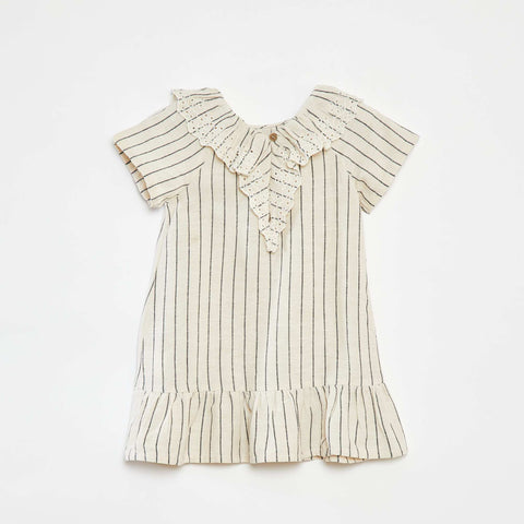 Robe unie à manches courtes + bandeau - 2 pièces
