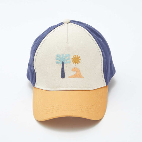 Casquette en toile avec broderies