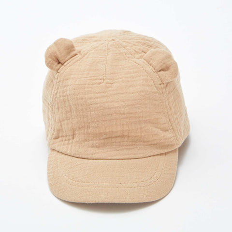 Casquette en gaze de coton avec oreilles fantaisies