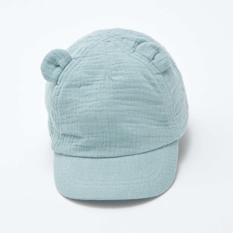 Casquette en gaze de coton avec oreilles fantaisies