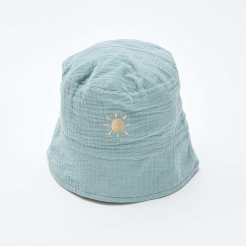 Bob en gaze de coton avec broderie soleil