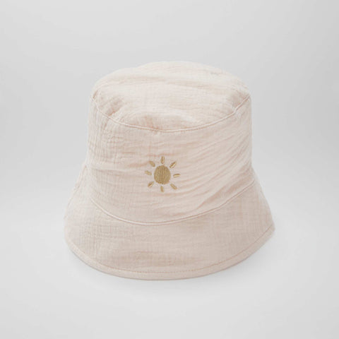 Bob en gaze de coton avec broderie soleil
