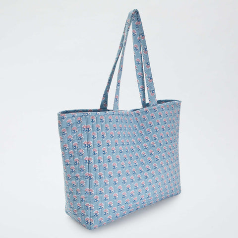 Sac cabas matelassé avec imprimé