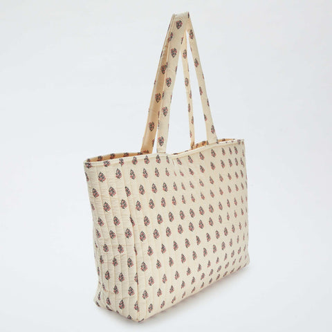 Sac cabas matelassé avec imprimé