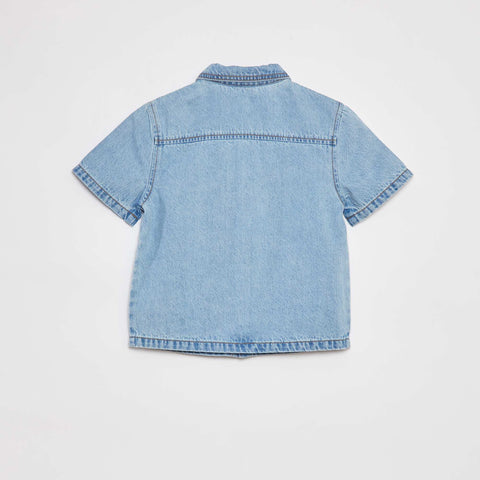 Chemise en denim à manches courtes
