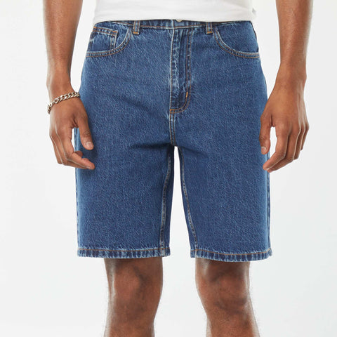 Bermuda en jean coupe droite
