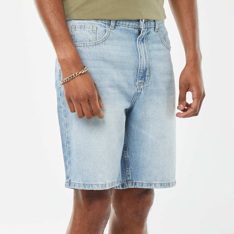 Bermuda en jean coupe droite