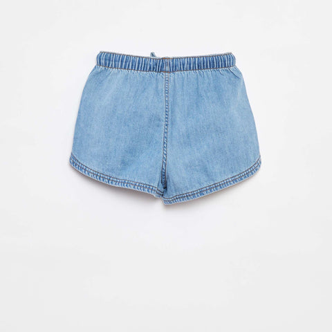 Short en jean uni