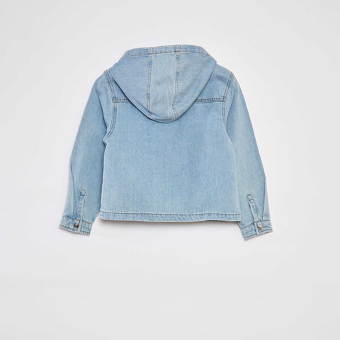 Veste en denim avec col capuche