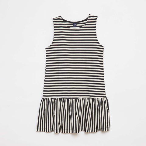 Robe sans manches avec volants
