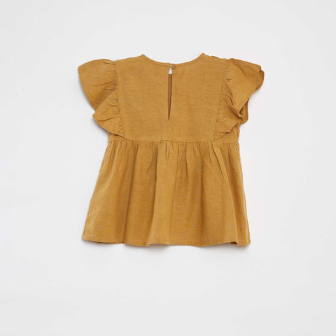 Blouse à manches courtes avec volants